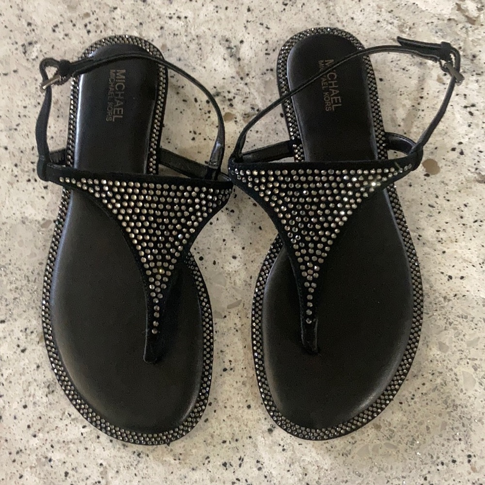 Michael Kors Thong Rhinestone Sandals